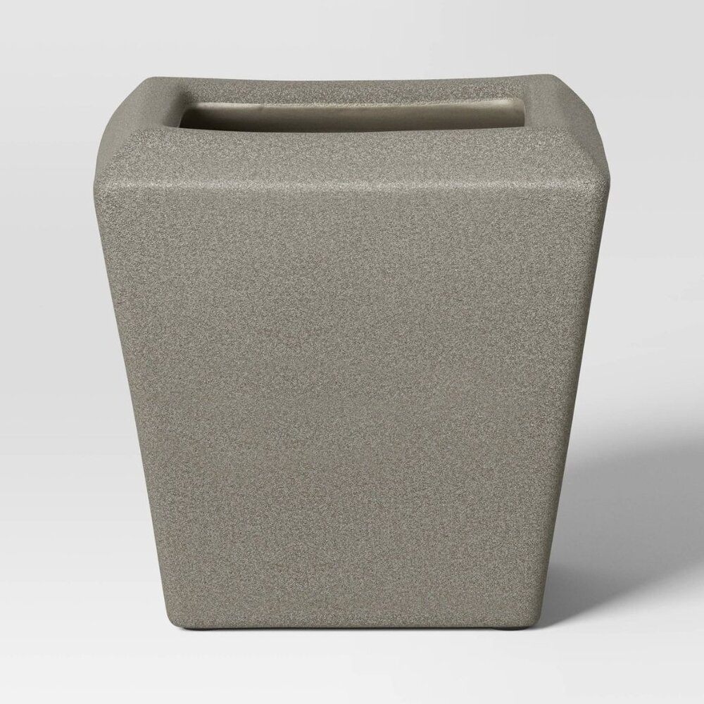 9.84" Square Planter Pot  - Charcoal Gray Ceramic - Threshold Studio McGee‎